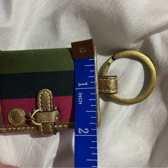 RARE Coach Legacy Stripes Photo Keychain - Picture 10 of 10